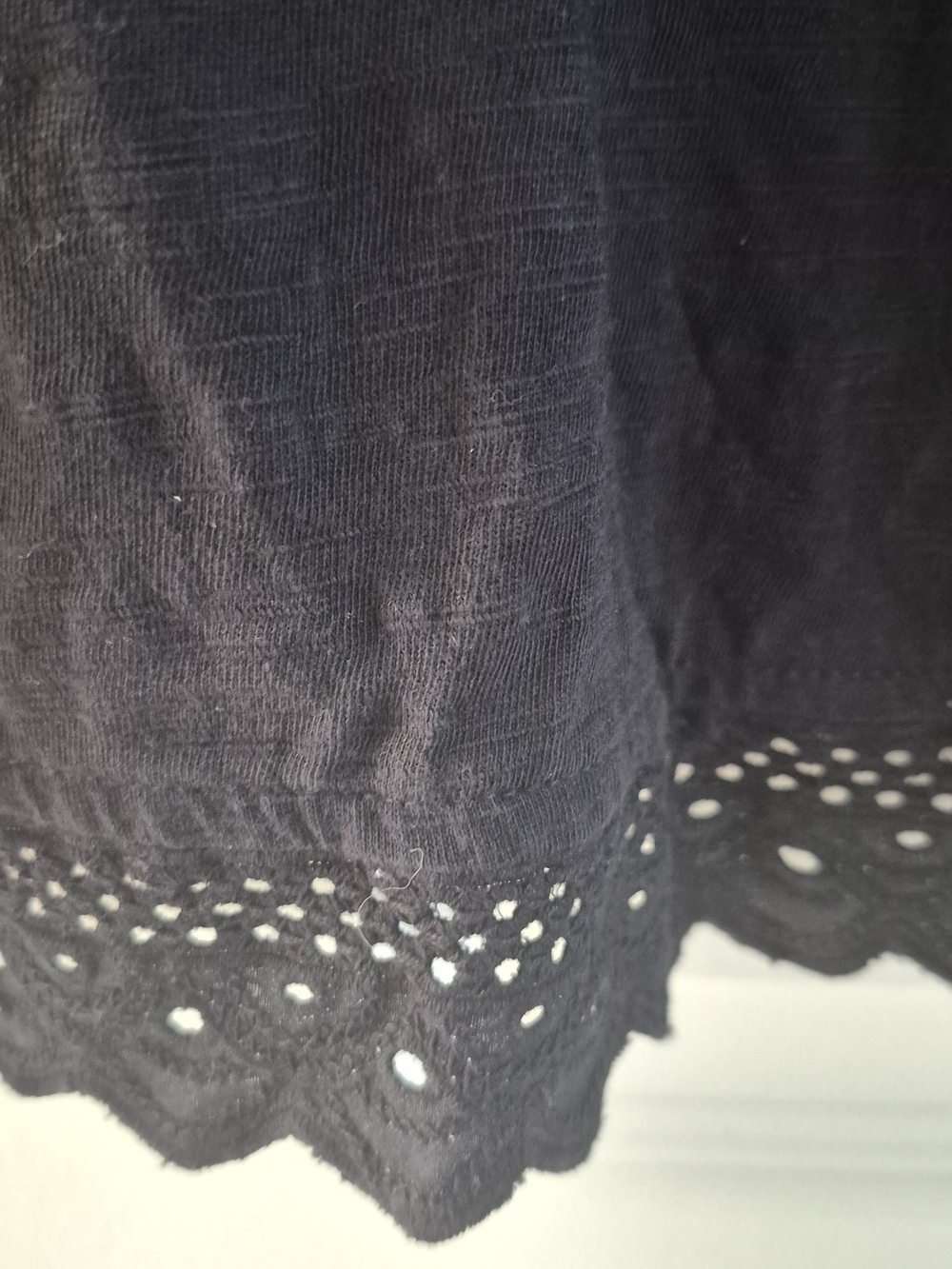 Anthropologie Black Peasant Blouse with Embroidered Floral Sleeves - Picture 6 of 7